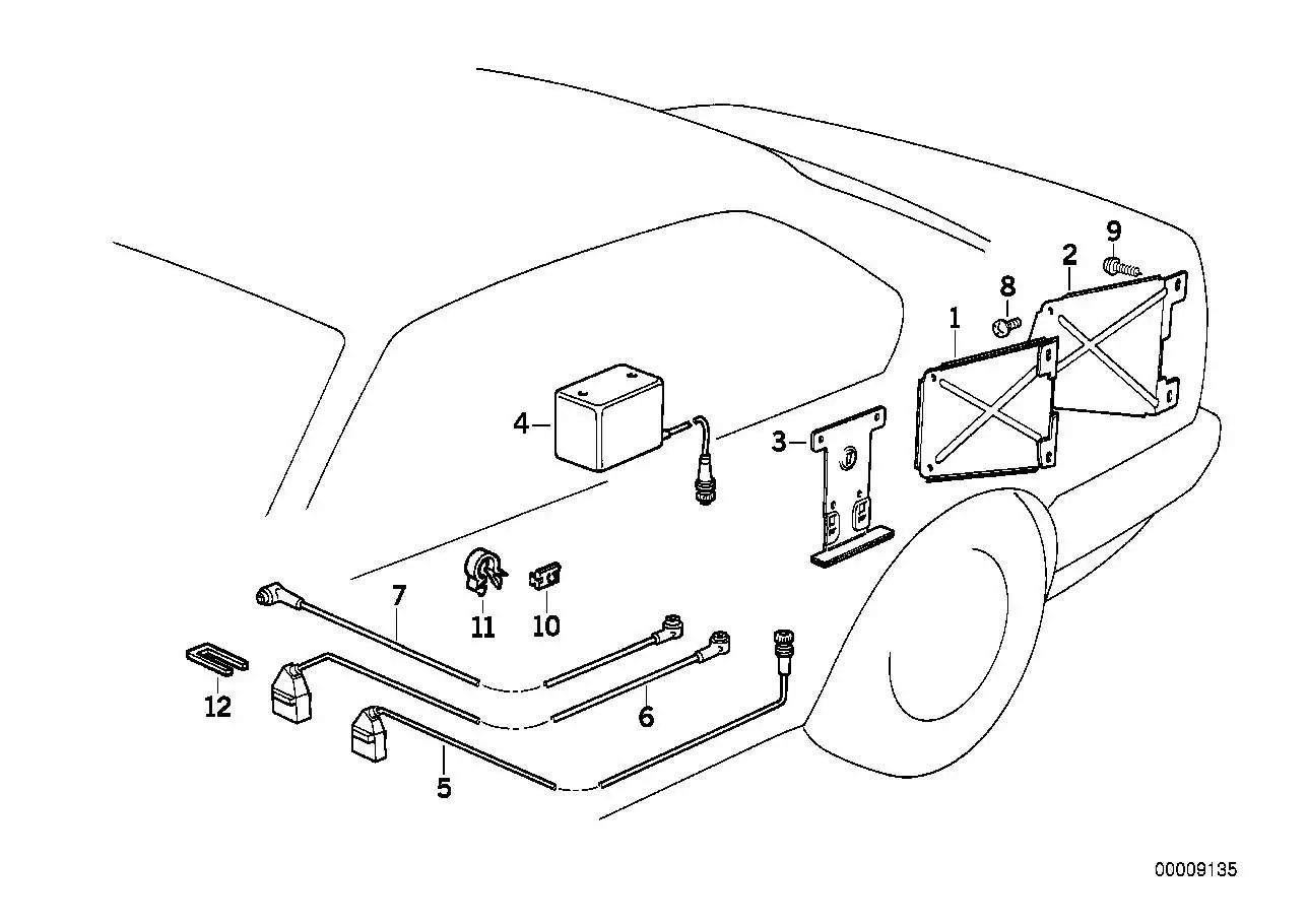 BMW Verbindungskabel CD-Wechsler E34 E36 65128355810 - Bildpositi
