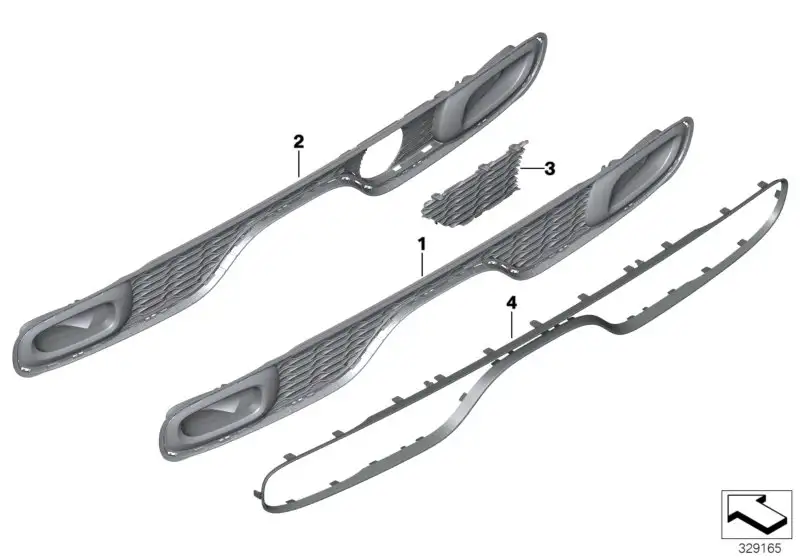BMW Gittereinsatz F55 F56 F57 51127376119