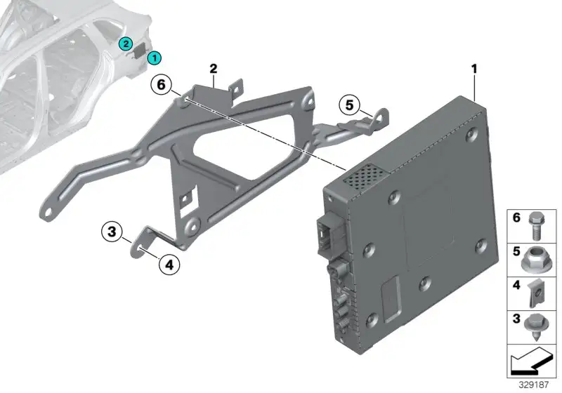 BMW Halter TV-Modul / Verstärker F97 F98 G01 G02 65156801462
