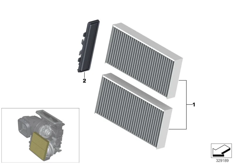 BMW Deckel Mikrofilter F39 F20 F44 F45 F46 F48 I01 F54 F55 F56 F56E F57 F60 64119297735
