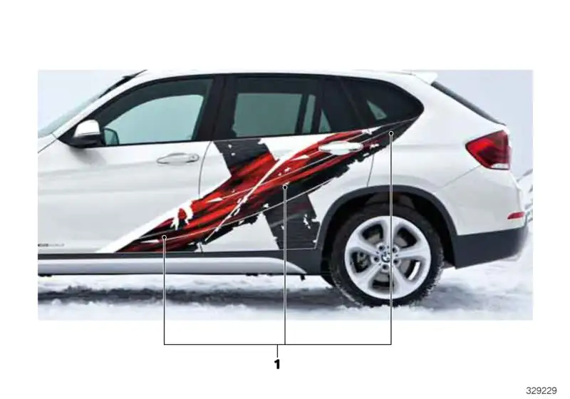 BMW Beklebungssatz links E84 51147365589 - X1 E84