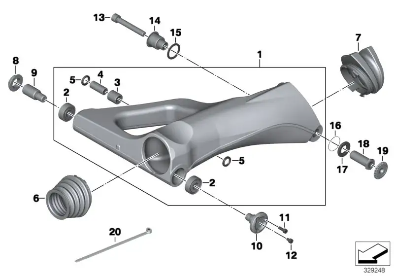 BMW Hinterradschwinge K48 K61 33358561749