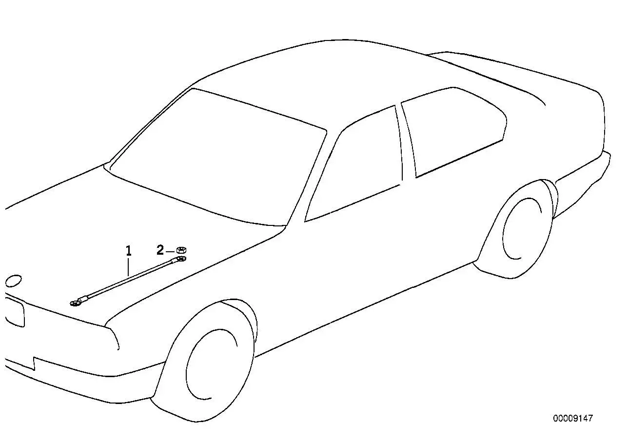 BMW Masseband für Frontklappe E31 E32 E34 65311720876 - Bildposit