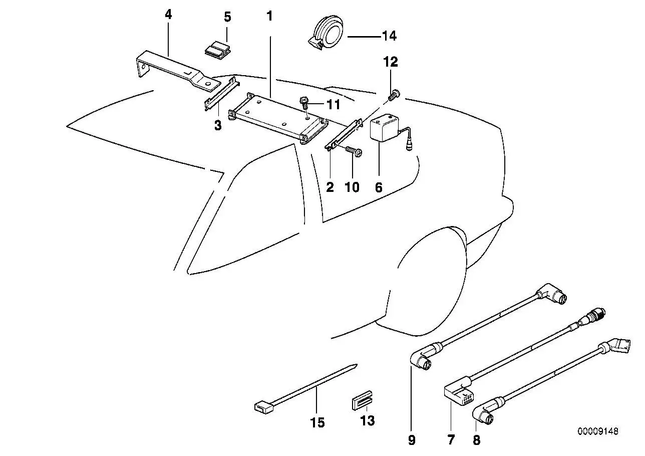 BMW Verbindungskabel CD-Wechsler E36 65128361089