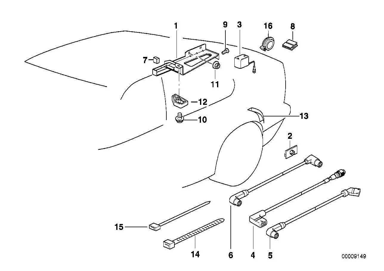 BMW Halter CD-Wechsler E36 65128360601 - Z3 E36 Coupe - Roadster