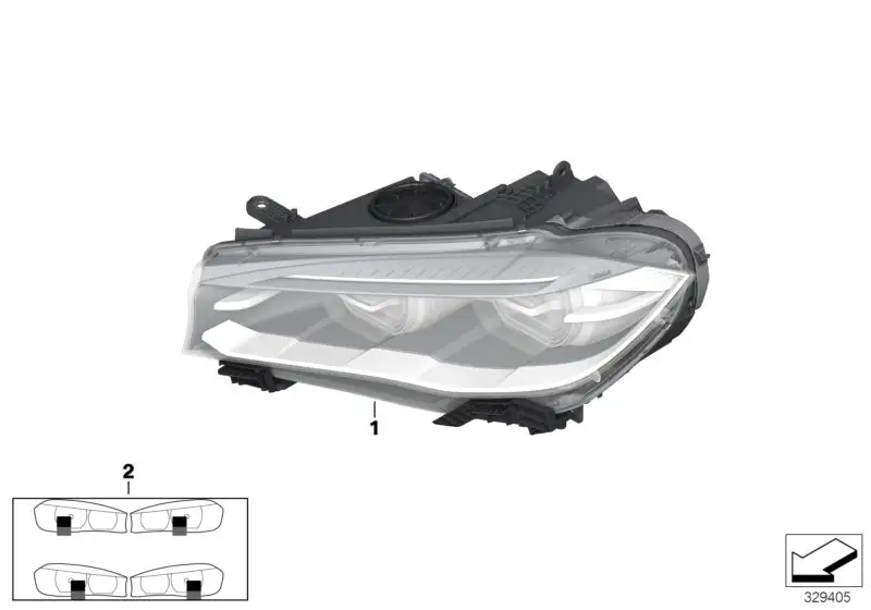 BMW Scheinwerfer Halogen links F15 63117290047