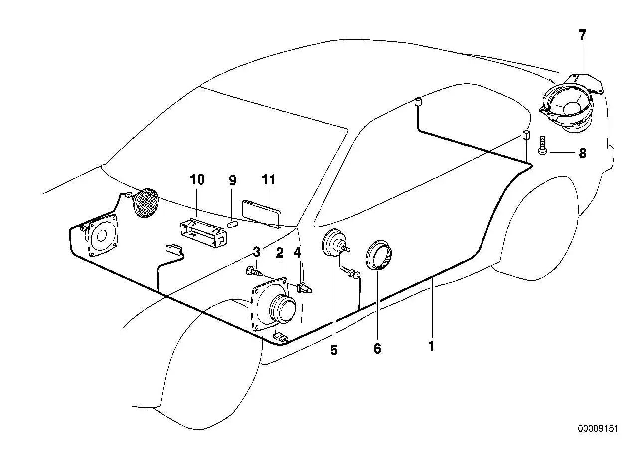 BMW Stift E31 E32 E34 E36 65111379686 - Bildposition 09