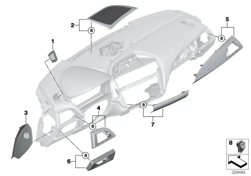 BMW Blende I-Tafel Carbon Fahrer F87 51458065421 - 2er F87