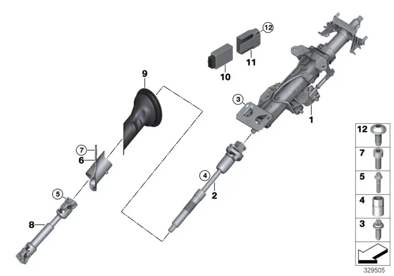 BMW Lenksäulenverstellung elektrisch F15 F16 F85 F86 32306868391