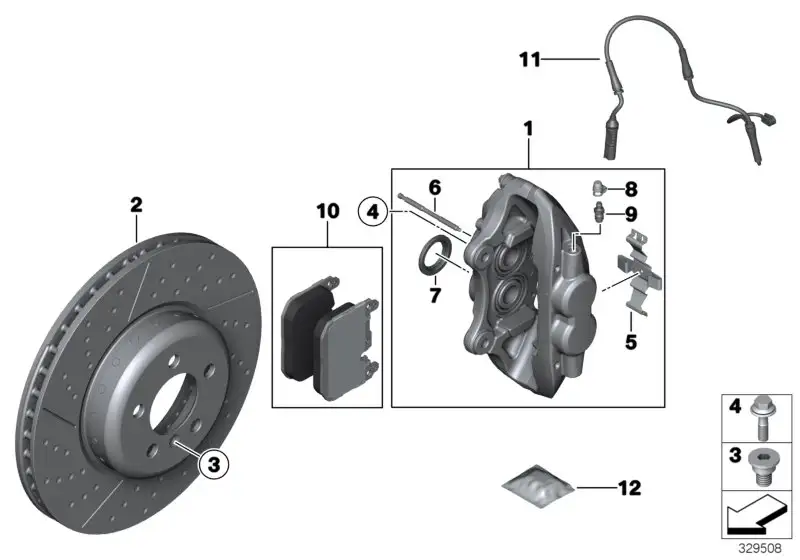 BMW Bremssattelgehäuse links F30 F31 F32 F33 F34 F36 34116850931