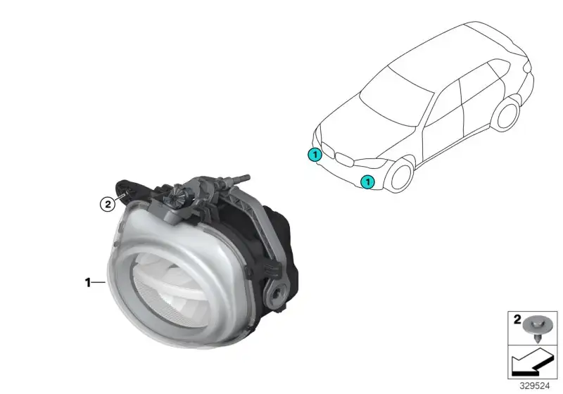 BMW Nebelscheinwerfer LED links F15 F16 F25 F26 F85 F86 631773172