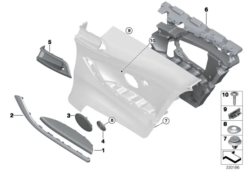 BMW Akzentleiste hinten links F82 51438063607