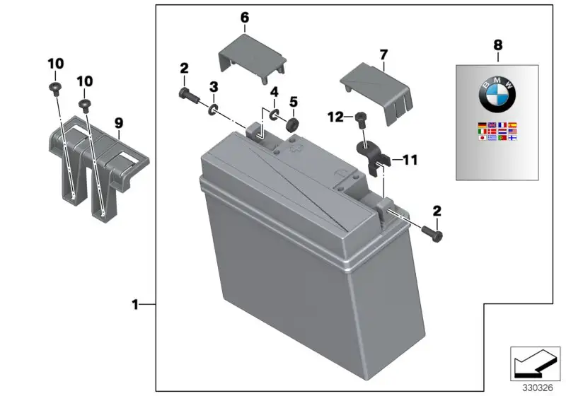 BMW Batteriehalter K48 61217727930