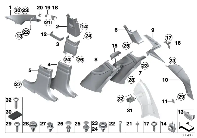 BMW Blende Lautsprecher rechts F07 51477344094 - 5er F07