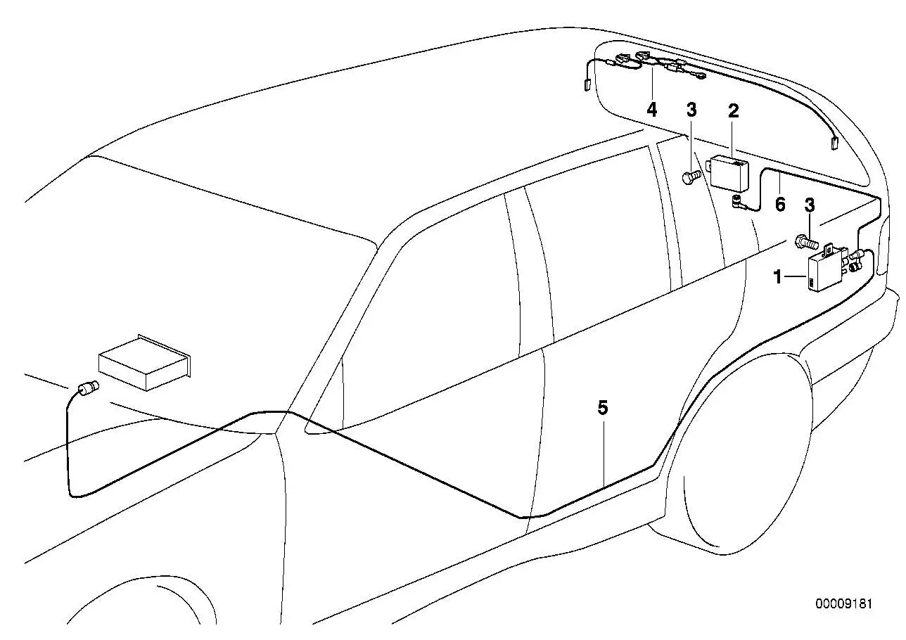 BMW Verstärker Seitenscheibenantenne E36 65248373152