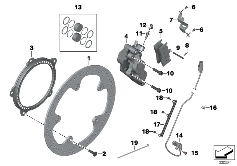 BMW Clip K27 K30 K43 K48 K61 R21A R22 R28 34112338250