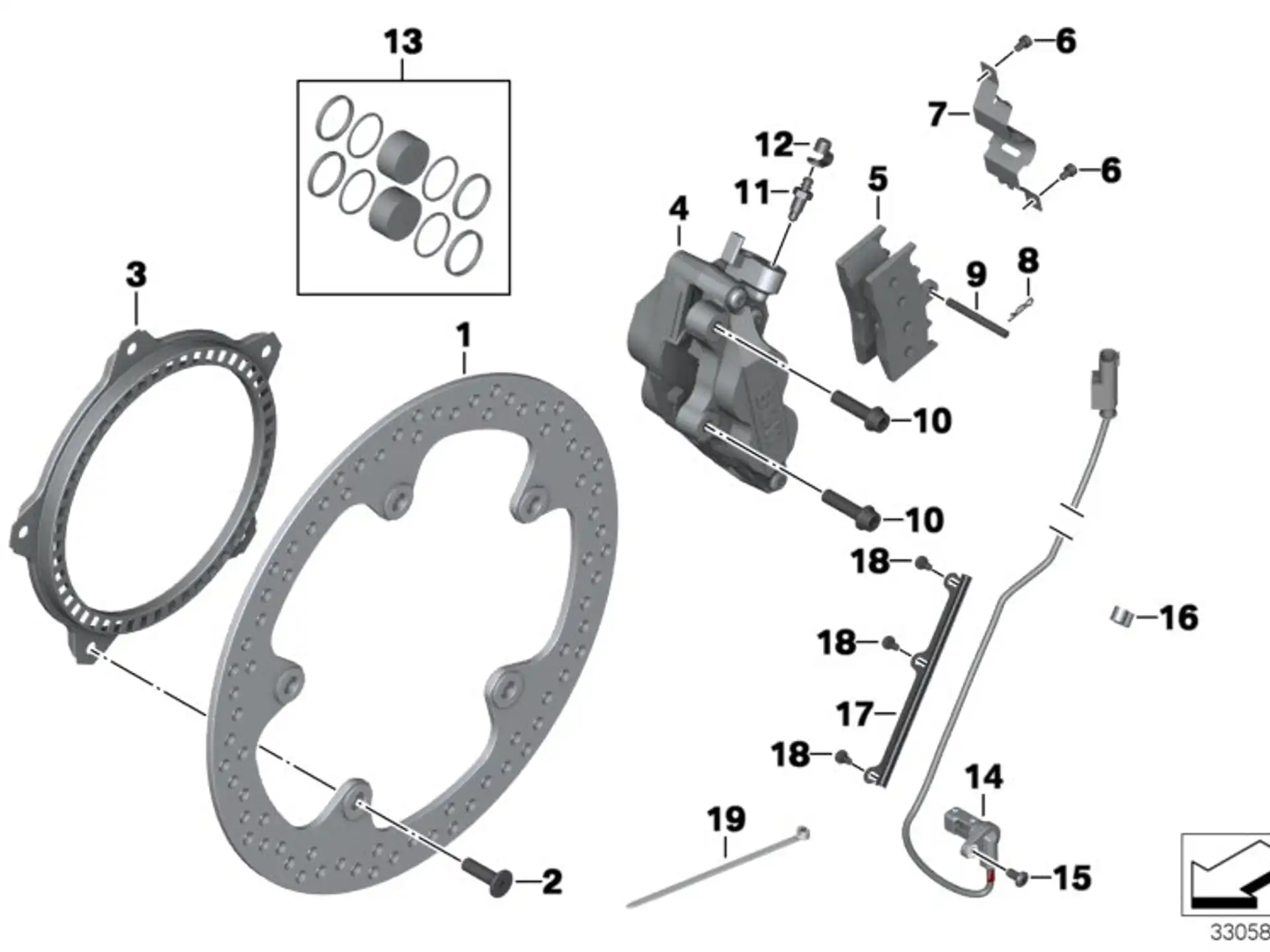 BMW Clip K27 K30 K43 K48 K61 R21A R22 R28 34112338250