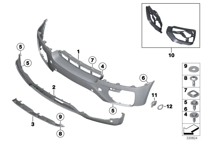 BMW Klebefolie links E70 E71 E72 51117301263 - Bildposition 12