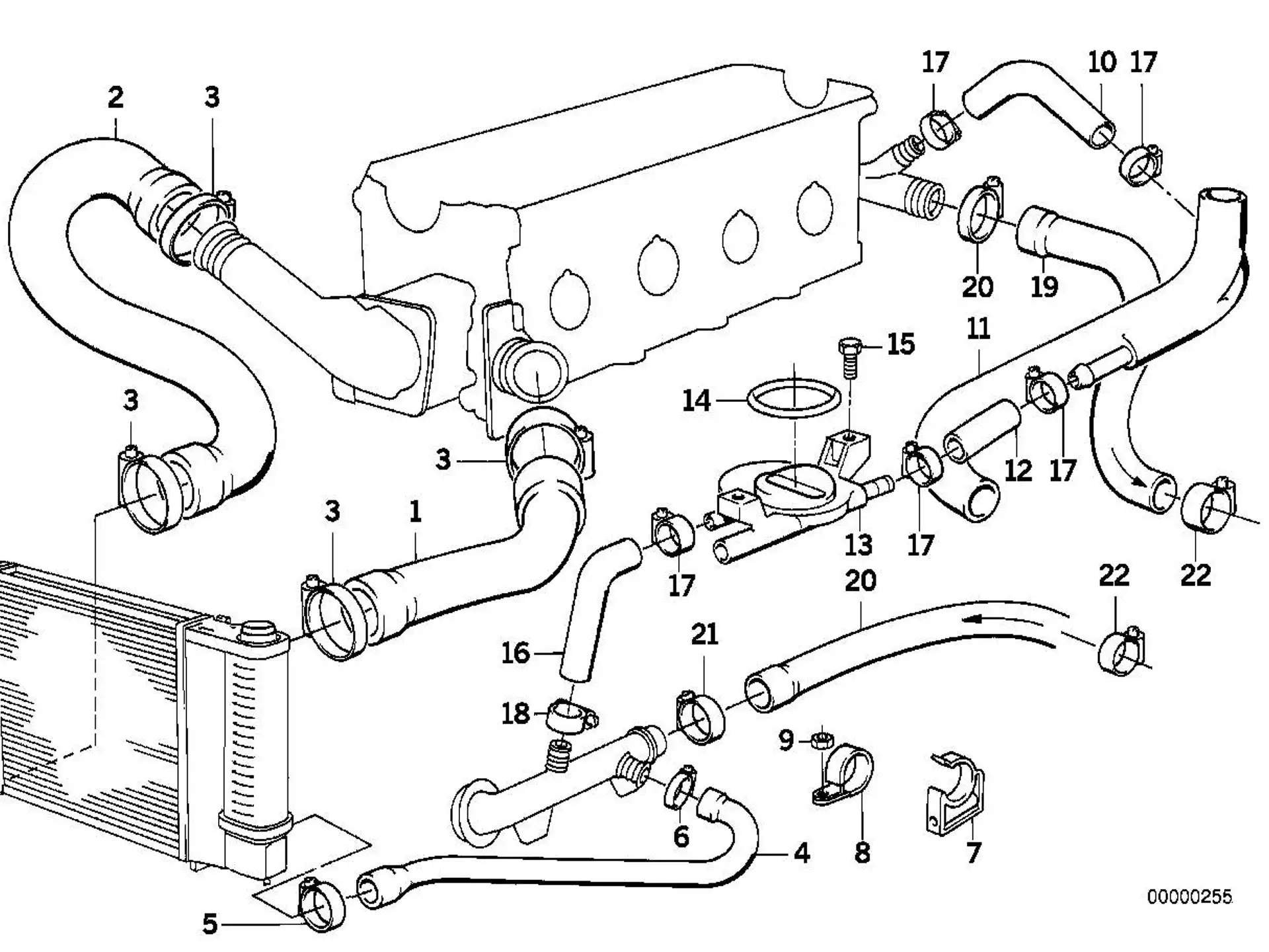 BMW Wasserschlauch E30 11531715219