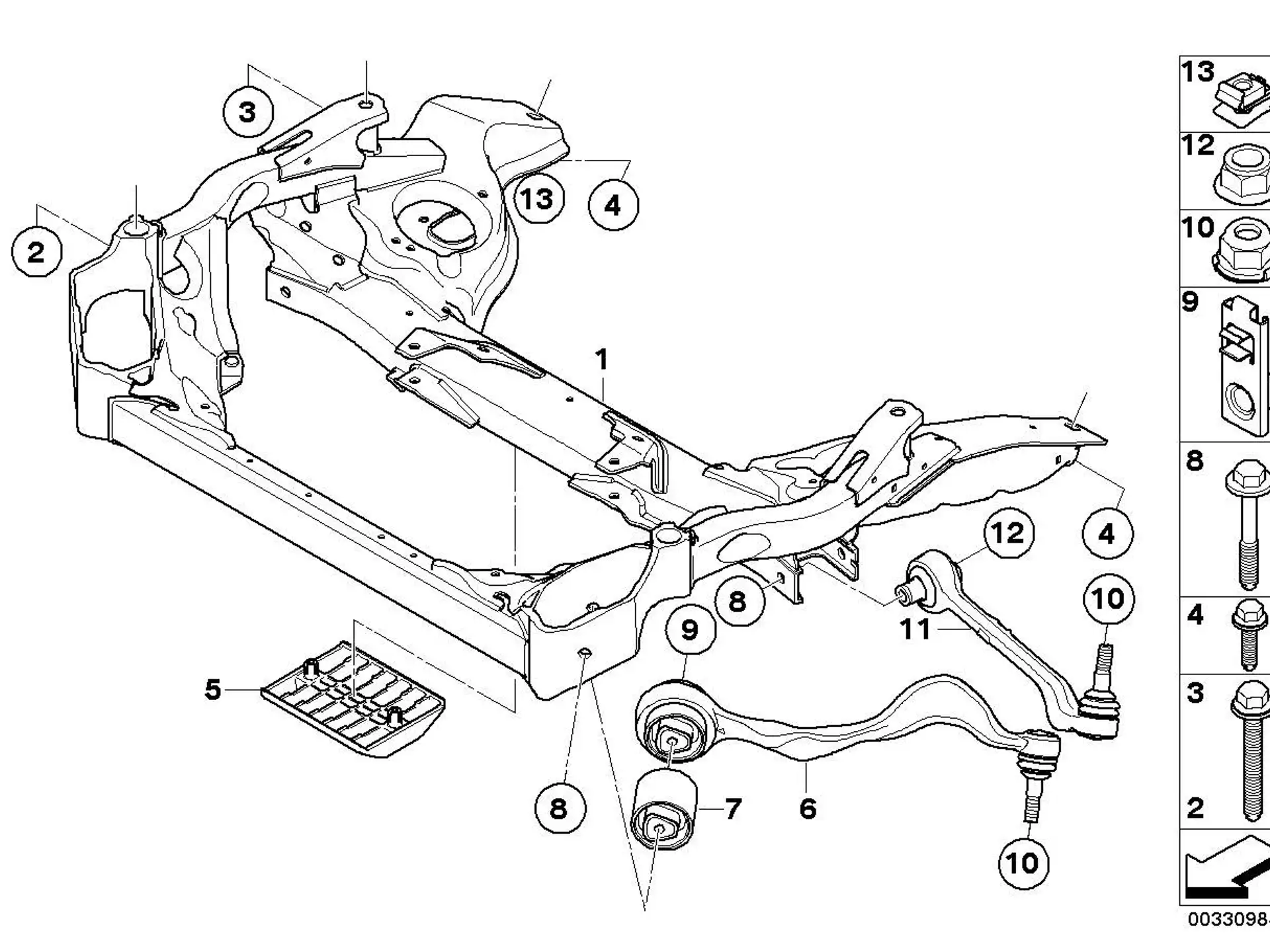 BMW Sechskantschraube mit Flansch E81 E82 E84 E87 E88 E90 E91 E92 E93 F01 F02 F04 G29 M40i 31106850312