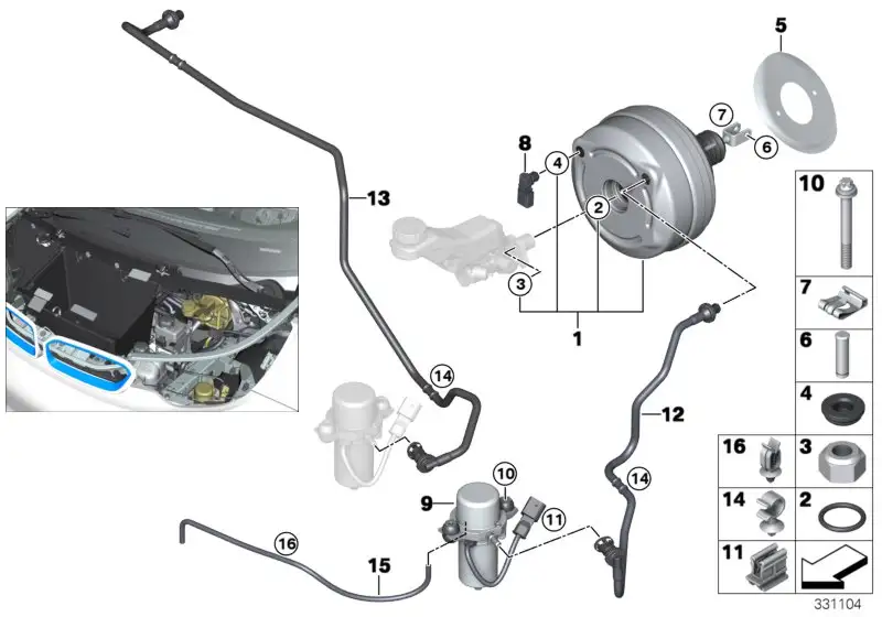 BMW Unterdruckpumpe I01 34336857405 - Bildposition 09