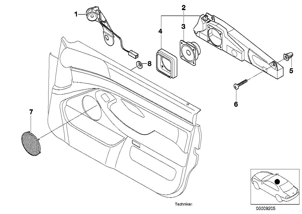 BMW Lautsprecher E38 E39 65138352688