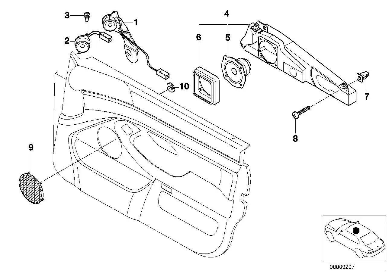 BMW Lautsprecher E39 65138369069 - 5er E39