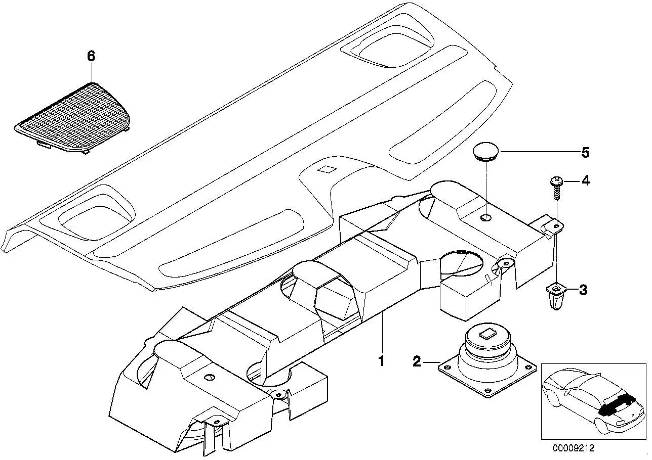 BMW Subwoofer Top-Hifi-System E39 65138369266
