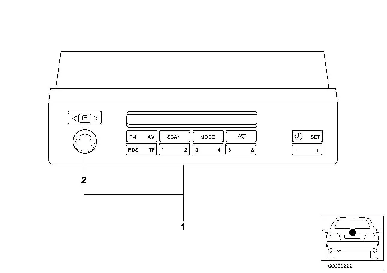 BMW Knopf E39 65828372163 - Bildposition 02