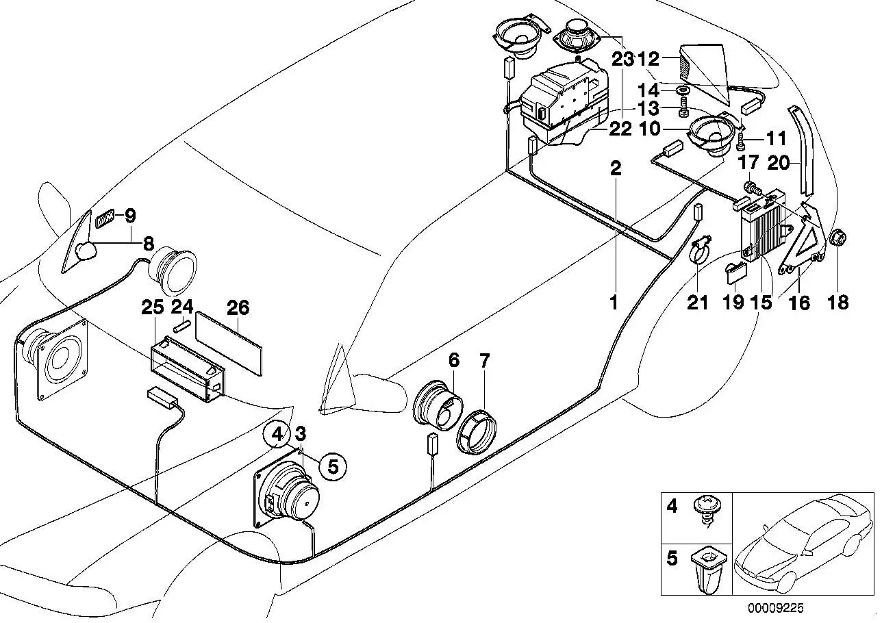 BMW Tieftonlautsprecher 65132267339 - Bildposition 23