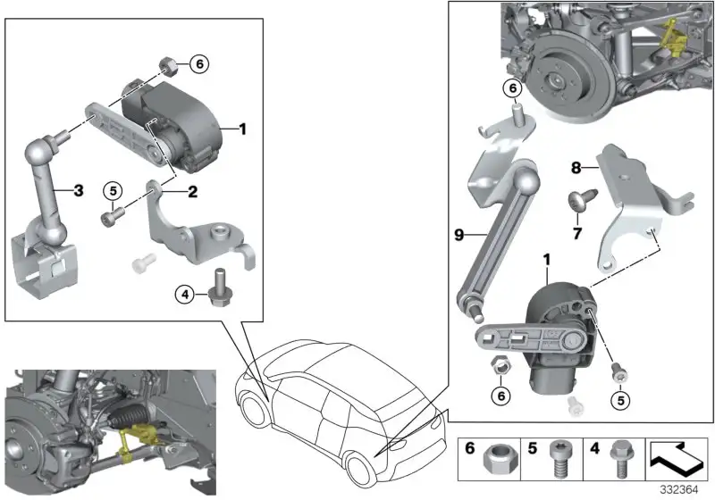 BMW Regelstange links I01 37146855669 - Bildposition 09