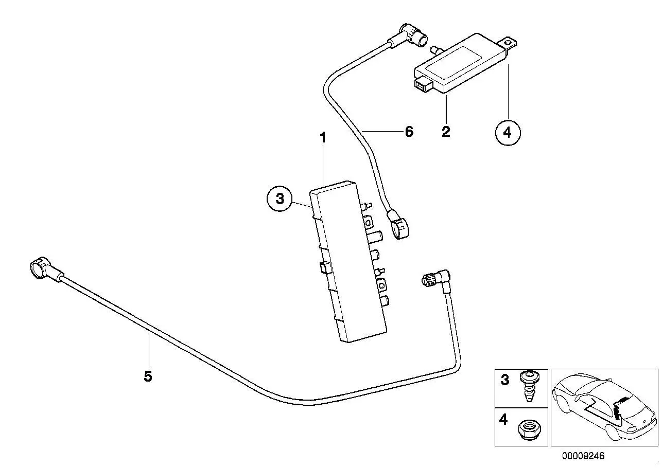 BMW Verstärker Heckscheibenantenne E39 65258361507