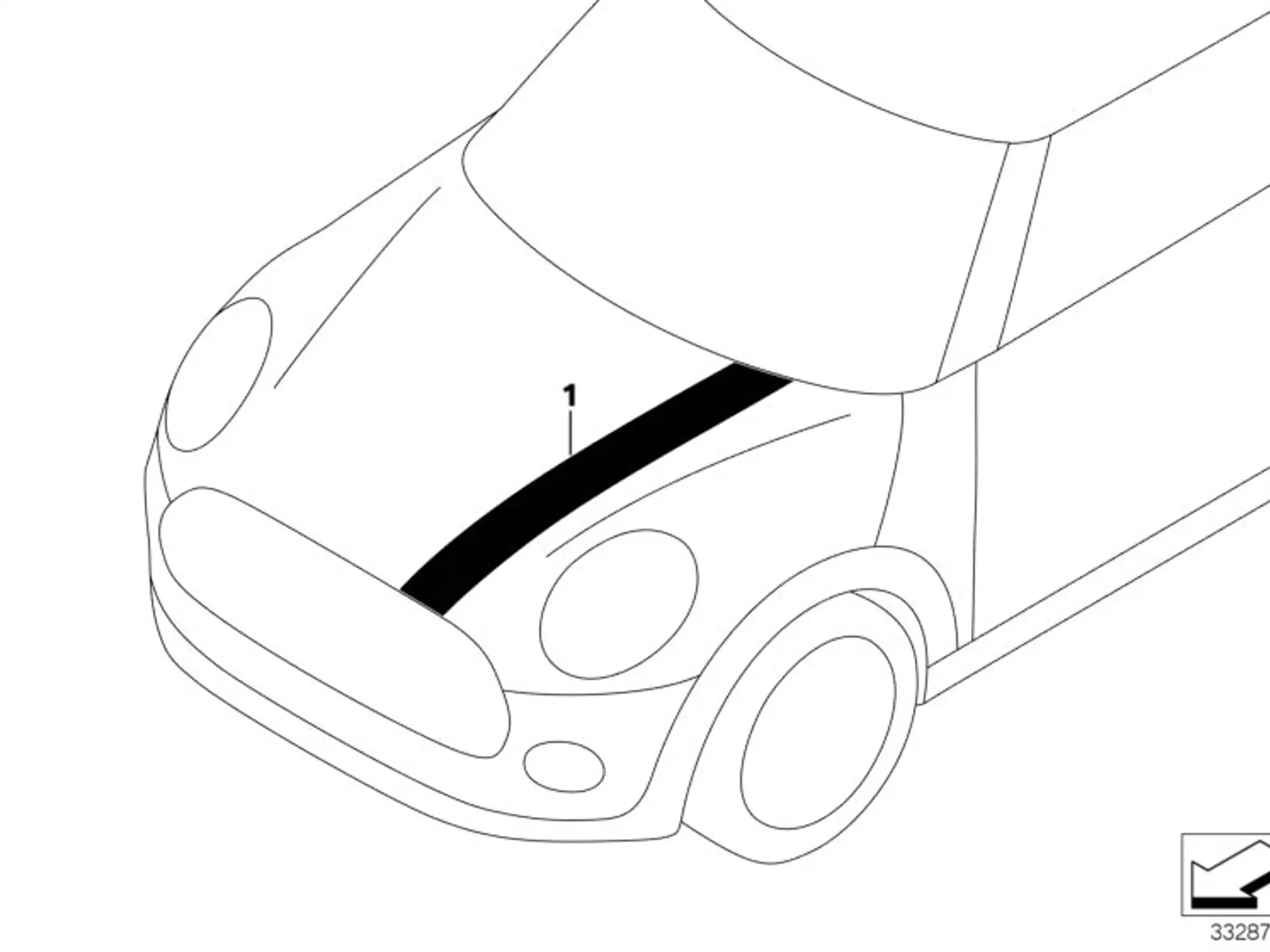 BMW Zierstreifen vorne links F55 F56 F57 51147365189