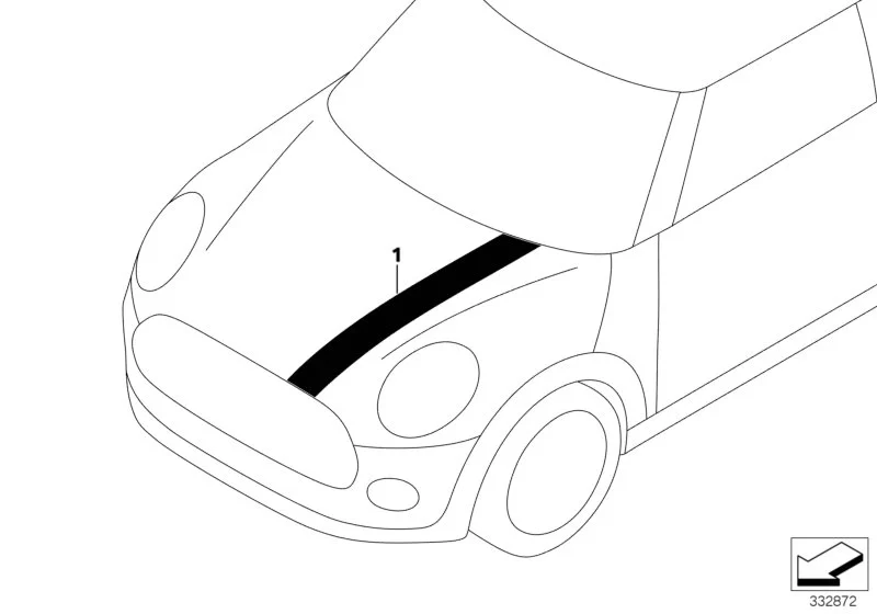 BMW Zierstreifen vorne rechts F55 F56 F57 51147365190