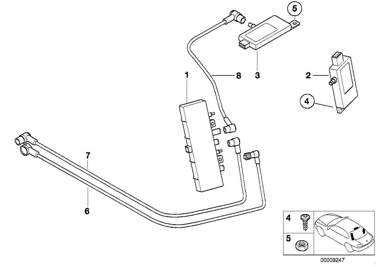 BMW Antennenkabel Diversity E39 65248370605