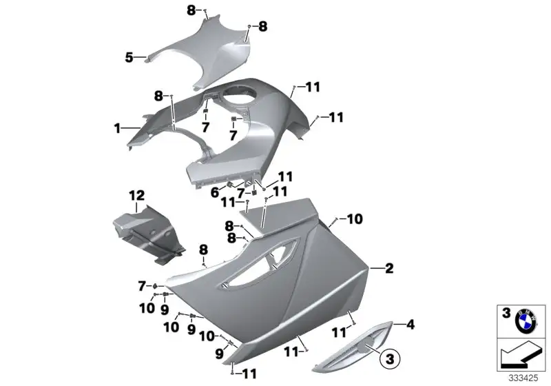 BMW Seitenteil links K44 46637713067