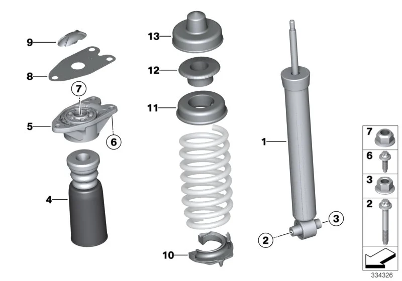 BMW Sechskantmutter mit Flansch M10X1 F20 F21 F22 F23 F30 F31 F32 F33 F34 F36 F39 F44 F45 F46 F48 F91 F92 F93 F97 F98 G01 G02 G20 G21 G28 G29 M40i G30 I01 F54 F55 F56 F56E F57 F60 07119907135