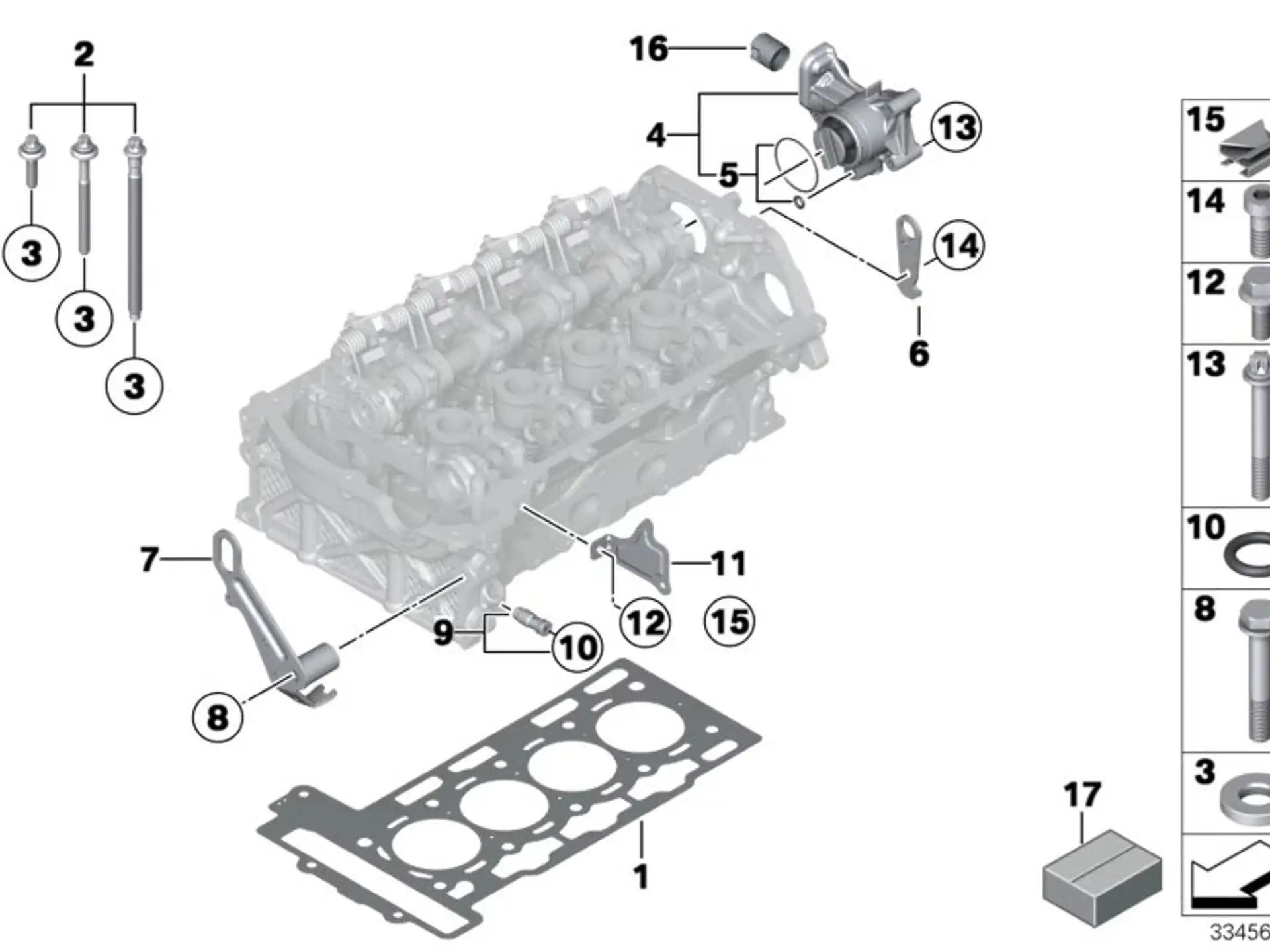 BMW Sechskantschraube E30 E84 E91 F20 F21 F30 F31 G05 G06 G07 G11 G12 G14 G15 G16 G30 F56E 07119905562