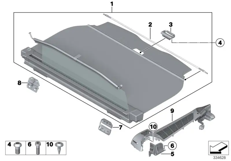 BMW Auszugsrohr Sichtschutzrollo F11 51477280410 - 5er F11