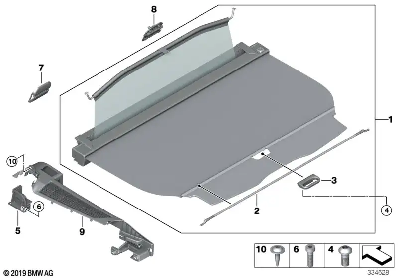 BMW Griff Kombi-Rollo F11 51479237113 - Bildposition 03