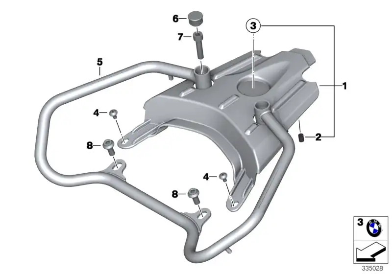 BMW Gepäckbrücke K70 K72 K75 46547704771 - Bildposition 01