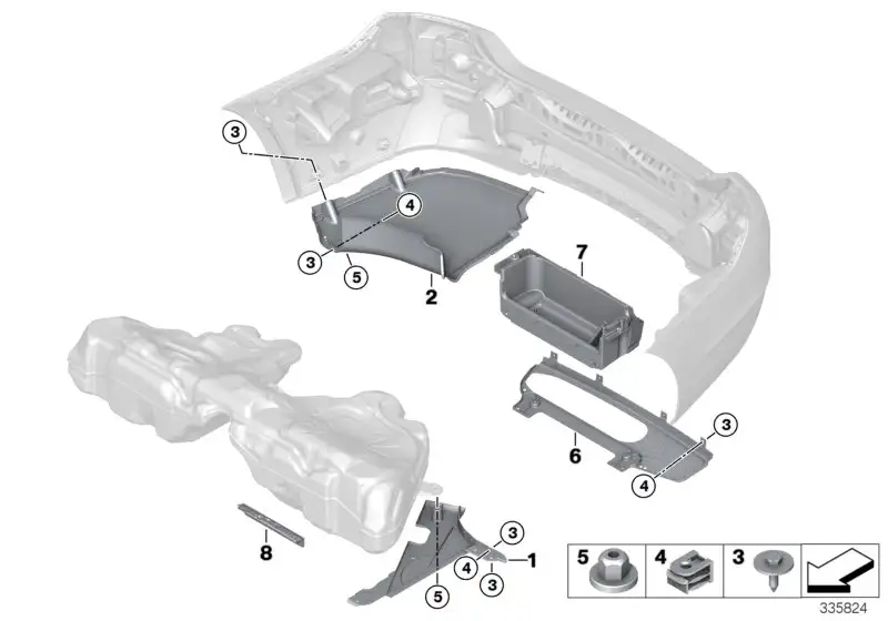 BMW Abdeckung hinten rechts F07 51757349702