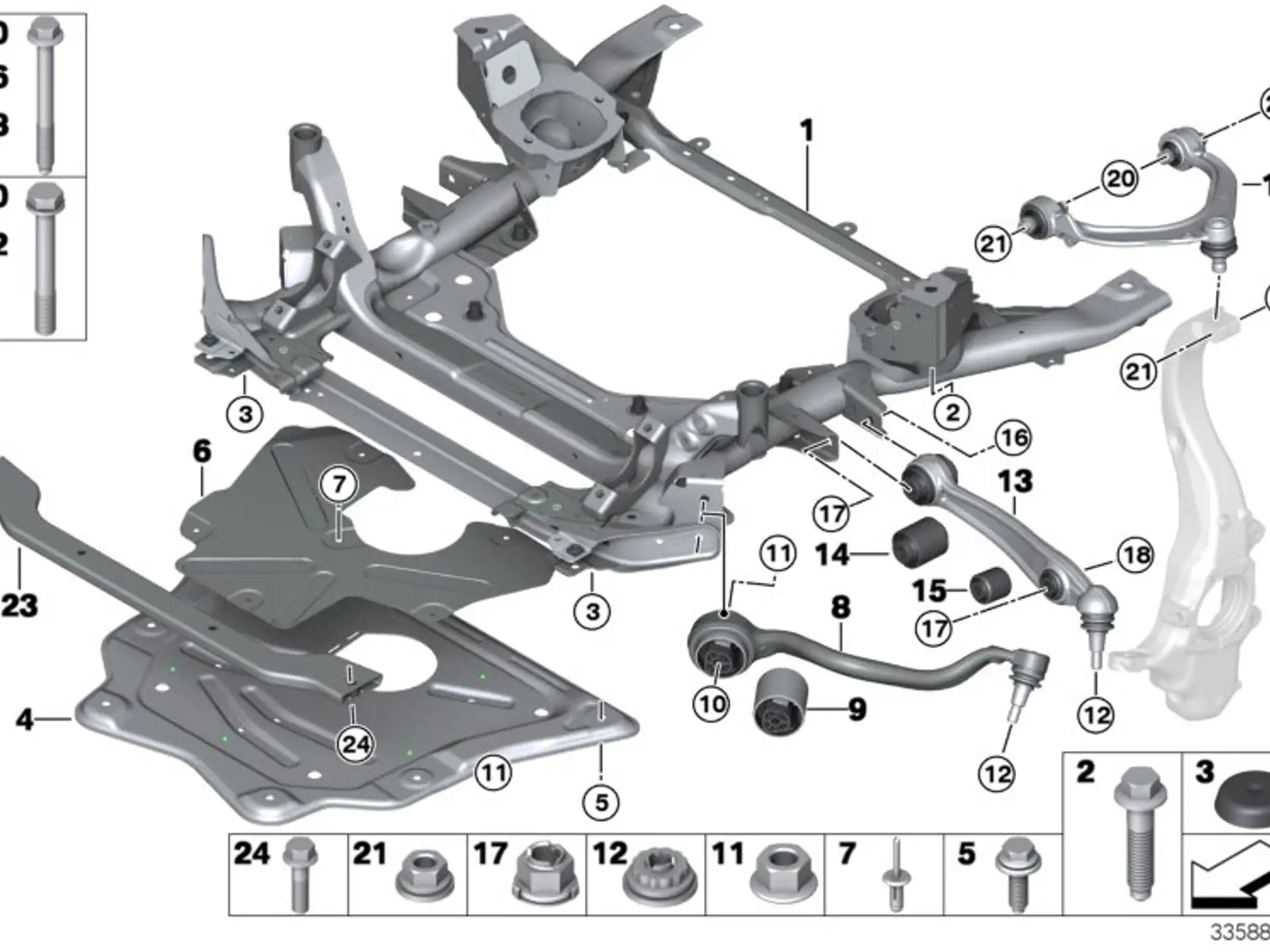 BMW Querlenker unten mit Gummilager links F15 F16 31126864821