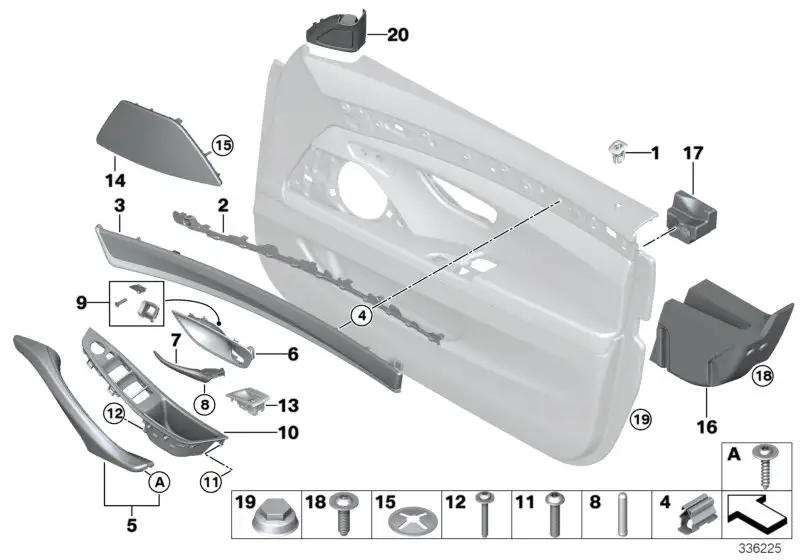 BMW Blende Türöffner rechts F10 F11 51417226364 - 5er