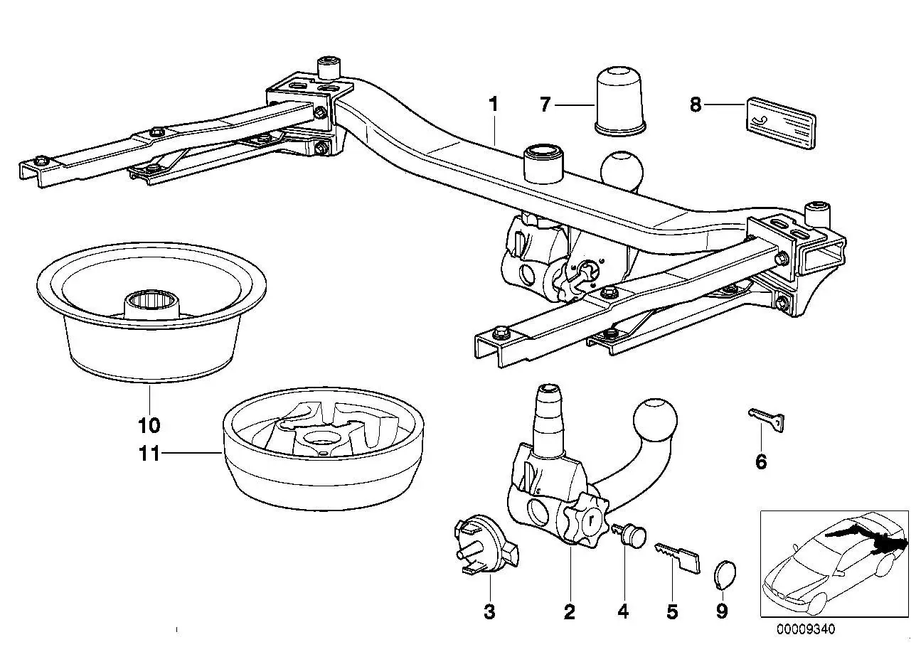 BMW Ablagebox Reserverad E36 E46 71111092276