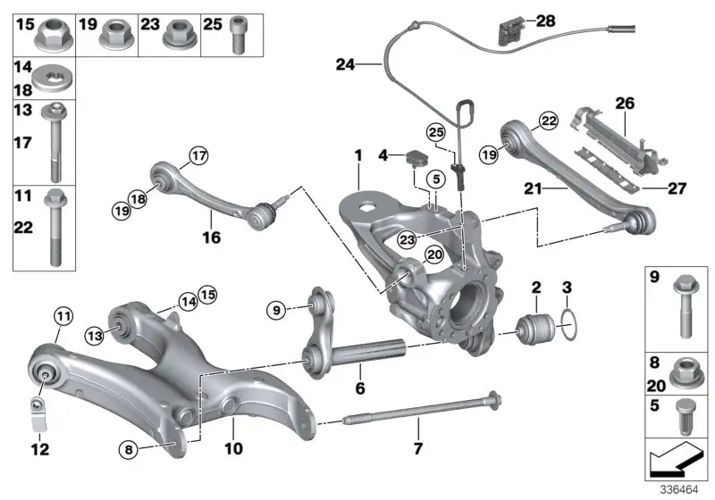 BMW Deckel Leitungshalter E70 E71 E72 F15 F16 F85 F86 34526773198