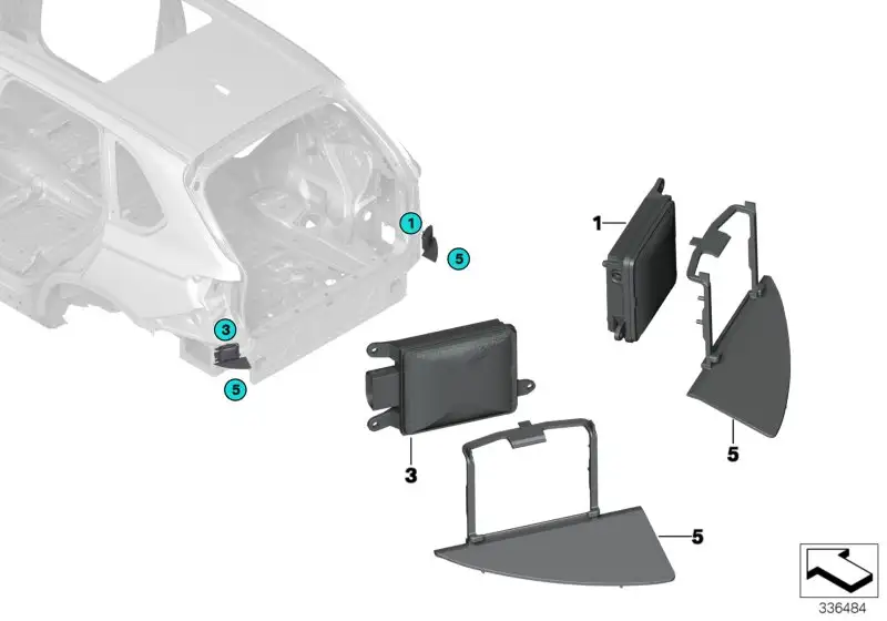 BMW Abschirmung rechts F15 F16 66327849624 - Bildposition 05