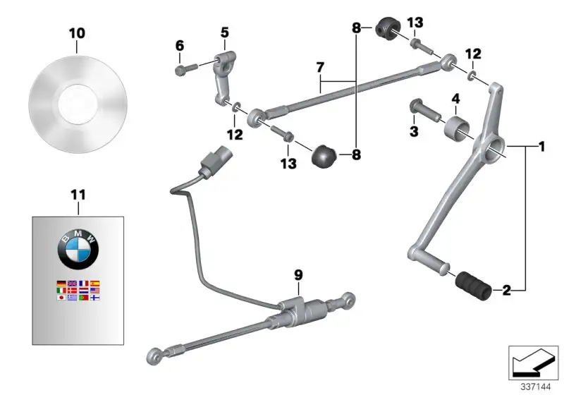 BMW Fussschalthebel K47 46718542079 - Bildposition 01
