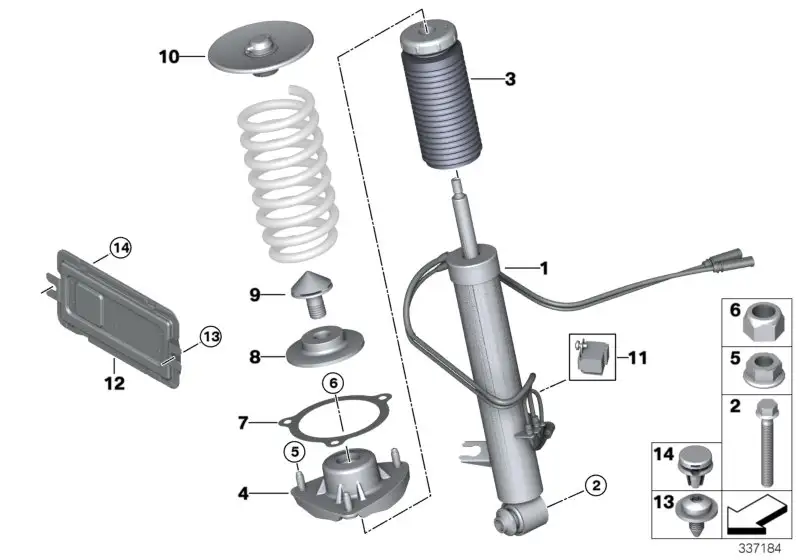 BMW Stossdämpfer hinten rechts F15 F16 37106875090