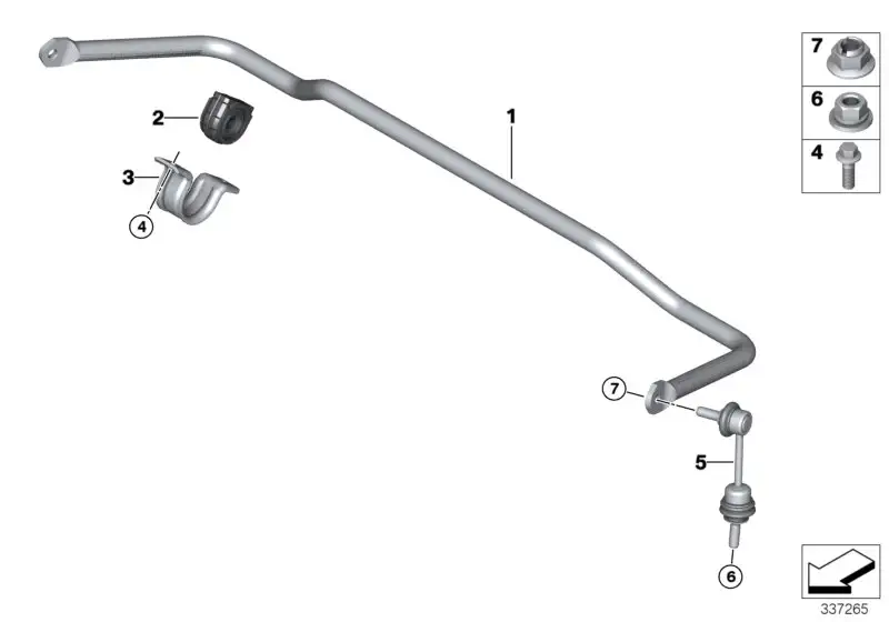 BMW Haltebügel Stabilisator E70 E71 E72 F15 F16 33556859264 - Bil